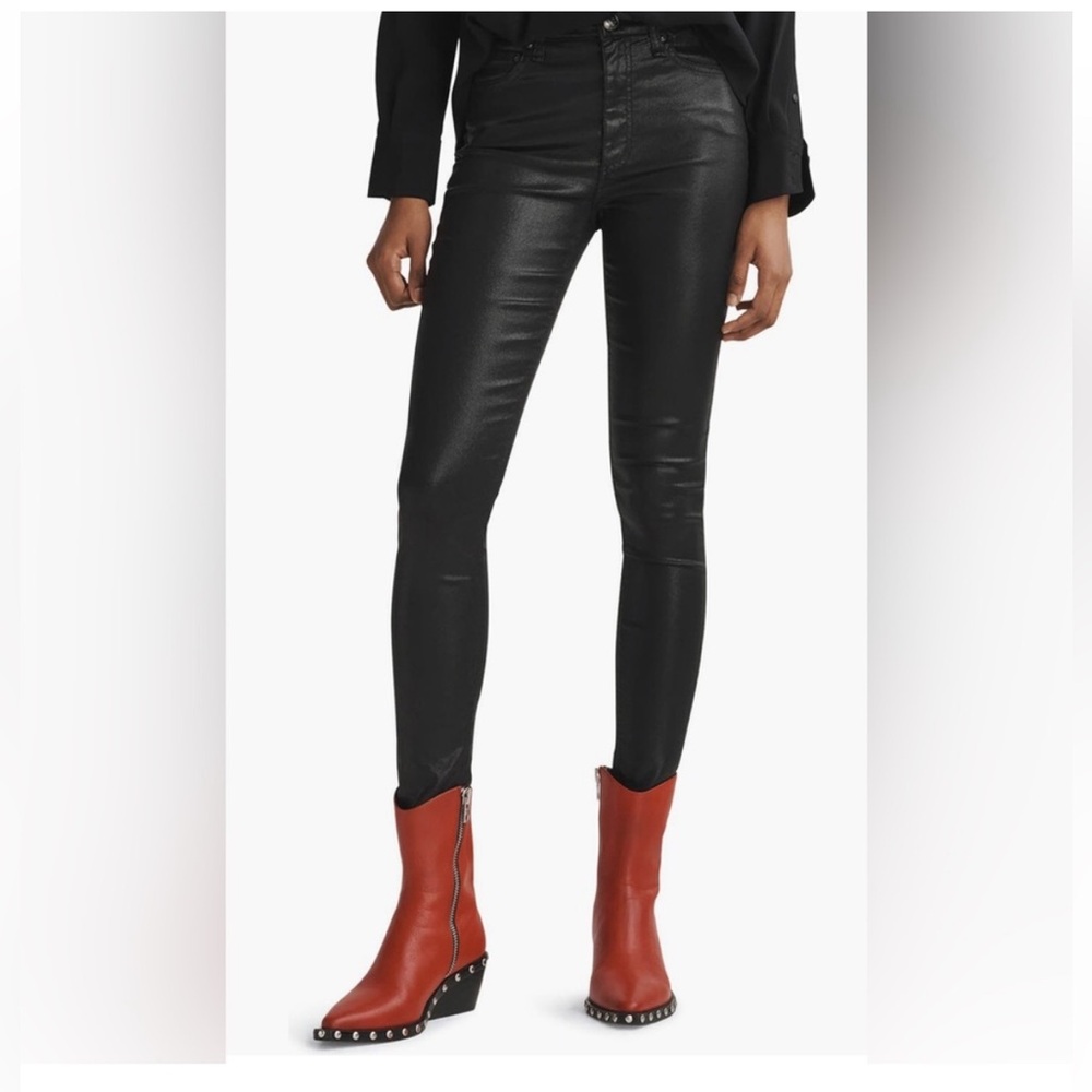 NWOT Rag & Bone Nina Black High Rise Jeans. Size 26